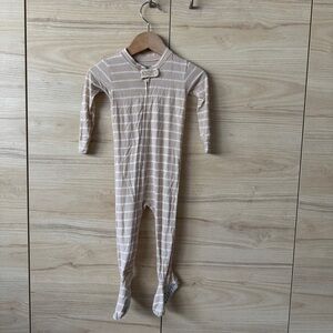 Carter's Beige Striped Footie